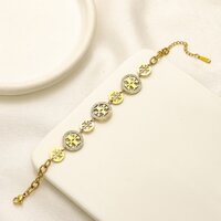Vòng tay Tory Burch Ánh sáng thời trang Vòng tay sang trọng Nữ Thép titan Vòng tay không gây dị ứng ins Phong cách Ánh sáng Vòng tay sang trọng Bạn gái Quà tặng sinh nhật cho bạn gái