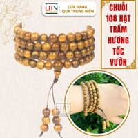 Vòng Tay Trầm Hương 108 Hạt Trầm Tốc Việt Làm Thủ Công Mùi Thơm Dịu Nhẹ Chuỗi 108 Hạt Đeo Tay Trầm Tốc Vườn
