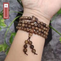 Vòng tay trầm hương chuỗi 108 hạt mix hồ ly, nam nữ đeo, cỡ 6/7/8mm, mang lại bình an, may mắn, gieo duyên cho gia chủ