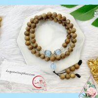 Vòng tay trầm hương đôi mix đá tự nhiên 6li CTD6