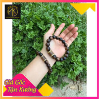 Vòng tay trầm hương đốt trúc bọc mạ vàng