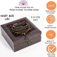 Vòng tay trầm hương Mãi Nhất Lộc 4 ly 216 hạt sánh chìm-Hanh thông tài lộc an yên-Vong tay cho giới trẻ.