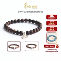 Vòng tay trầm hương nam nữ Mộc Long kết hợp charm cung hoàng đạo s925