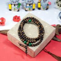 Vòng Tay Trầm Hương Sánh Chìm Nước mix Charm - Chuỗi Tràng Hạt Cao cấp - 108 Hạt - 7mm 108 hạt Nam nữ