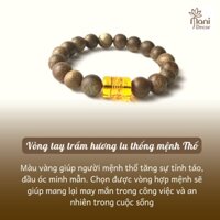 Vòng tay trầm hương size 8 li mix lu thống mệnh Thổ, vòng trầm hương chuỗi hạt chuỗi đeo tay trầm tốc