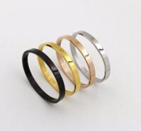 Vòng Tay Trơn Có Size Nam Và Nữ Chất Liệu Thép Titan Không Rỉ Không Dị Ứng TT 0504 - Vàng - Nam
