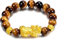 Vòng Tay Tỳ Hưu Đá Opal Mắt Hổ Vàng Tự Nhiên 12mm