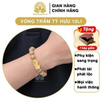 Vòng tay tỳ hưu nam phong thủy Trầm Hương Hà Xá 10li may mắn, bình an và tài lộc
