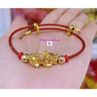 Vòng tay Tỳ Hưu Tài Lộc dây cước đỏ khoá rút bền đẹp dễ điều chỉnh Thuylamshop