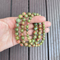 Vòng tay Unakite ( hạt 6-8-10mm ) thiên nhiên. Vòng tay đá năng lượng