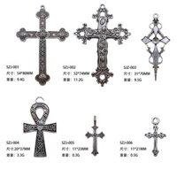 Vòng tay và dây chuyền hợp kim DIY, tôn giáo Tây Âu và Mỹ, bạc Tây Tạng, hình thánh giá cổ điển, phụ kiện trang sức [djy]