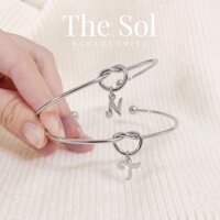 Vòng Tay/ Vòng Đôi Thép Titan Không Gỉ Mặt Chữ Cái thesol.accessories