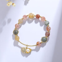 Vòng tay Vòng tay đầy màu sắc và tuyệt đẹp tự nhiên pha lê màu sắc tự nhiên chuyển kẹo cầu vồng sò điệp Instagram Tailiu phong cách nữ