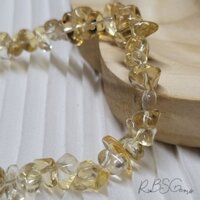(Vòng tay) Vòng tay hạt vụn/thô Thạch Anh Vàng - tinh thể đẹp