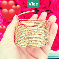 Vòng tay ximen bộ 7 chiếc có khóa, không khóa thiết kế đơn giản dể đeo mạ 18k