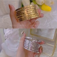 Vòng tay ximen, bộ vòng ximen 7 chiếc khắc tên thương hiệu, khoá mở thật từng chiếc khắc K18 .PTNACC.