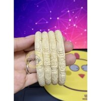 Vòng tay xương mỹ nghệ chạm rồng màu ngà Dugi store