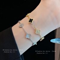 Vòng tay Zircon Lucky Four-Leaf Clover Đơn giản phù hợp với nữ cao cấp