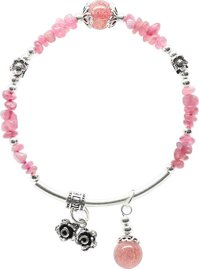 Vòng Thạch Anh Ưu Linh Dâu Mix Tourmaline Hồng Ngọc Quý Gemstones VT92