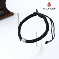 Vòng thắt dây đen đá thiên nhiên - Ngọc Quý Gemstones - Cẩm thạch A lu