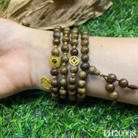 Vòng trầm hương 108 hạt gỗ trầm đeo tay mix đá phong thủy may mắn