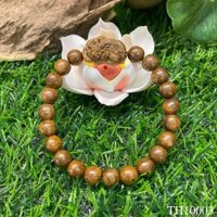 Vòng trầm hương đeo tay vòng hạt gỗ trầm 21 hạt mix hình phong thủy
