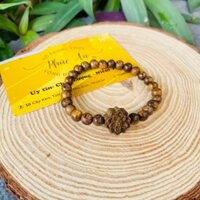 Vòng Trầm Hương Mix Hoa Sen Gỗ - Vòng Tay Phong Thuỷ Phúc An