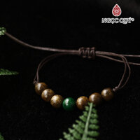 Vòng trầm tốc thắt dây phối đá cẩm thạch sơn thủy - Ngọc Quý Gemstones