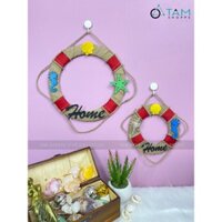 Vòng treo cửa kiểu phao cứu sinh vải bố chữ Home [Thủ công - 2 size] VTC-PCB-03 TTTM