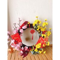 VÒNG TREO CỬA MẸT TREO TƯỜNG MAI VÀNG ĐÀO HỒNG GIÁ RẺ TẾT NGUYÊN ĐÁN TẾT NHÂM DẦN 2022