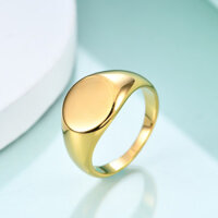 Vòng trơn bằng thép không gỉ ins tối giản 12mm thép titan 18K nhẫn vàng cho cặp đôi logo laser đa năng bán buôn