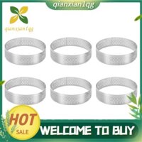 Vòng tròn bằng thép không gỉ xốp Tart Vòng dưới Tháp bánh Khuôn làm bánh Dụng cụ làm bánh Bánh đục lỗ chịu nhiệt Vòng Mousse, 8cm