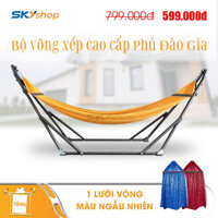 Võng xếp cao cấp Phú Đào Gia - Tặng 1 lưới võng (màu sắc ngẫu nhiên)