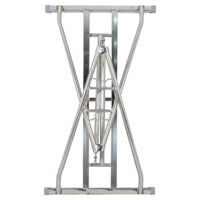 Võng xếp inox chân vuông phi 40 chắc chắn , Inox dày chịu lực 300kg kèm võng lưới to bảo hành 1 năm