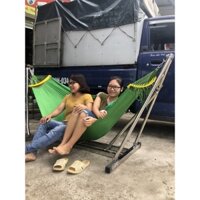 Võng Xếp Inox Khung Vuông | Lưới Võng Tặng Màn võng chống muỗi