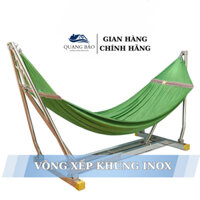 Võng Xếp INOX khung vuông-Võng xếp gấp gọn 100% INOX-Shop Quang Bảo