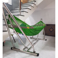 Võng Xếp Inox Vuông Cao Cấp ĐÔNG ĐÔNg Khung 40x40mm