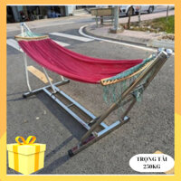 võng xếp khung vuông inox cao cấp ĐL01 cỡ lớn chuẩn inox tiến đạt chịu tải 250kg bảo hành 1 năm.