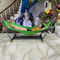 Võng Xếp Khung Vuông Tiến Đạt Thép Cứng Hộp 40x40 – Chắc Chắn, Bền Đẹp, Dễ Gấp Gọn