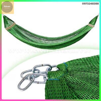 Võng Xếp Lưới Treo, Nằm,Dã Ngoại Người Lớn Cao Cấp Có Móc Sắt bền đẹp tiện lợi