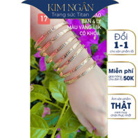 Vòng ximen -CÓ KHOÁ -không gỉ bộ 7 chiếc vòng chạm sao bản 4 ly Trang sức Titan Kim Ngân
