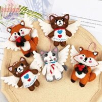 Vonluxu Len Dễ Thương Nỉ 3D Thiên Thần Động Vật Búp Bê Mặt Dây Chuyền Túi Phụ Kiện Dễ Thương Trang Trí Nhà VN