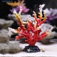 Vortexgem Trang trí bể cá san hô, Phong cảnh đá rạn san hô bằng nhựa nhân tạo, Trang trí máy tính để bàn Sáng tạo Thủ công đầy màu sắc Phòng khách thực vật thủy sinh