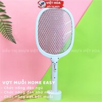 Vợt bắt muỗi 3 in 1 cao cấp có đèn và đế dựng Home easy