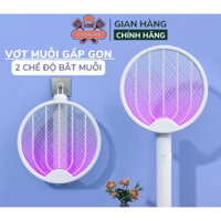 Vợt bắt muỗi gấp gọn 2in1 thông minh, công nghệ bắt muỗi tự động chống giật an toàn, tích hợp đèn ngủ