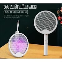Vợt Bắt Muỗi Thông Minh, Có Chế Độ Tự Động Bắt Muỗi Vào Ban Đêm, Gấp Gọn, 2 Lớp Lưới Bảo Vệ An Toàn