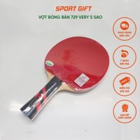 Vợt bóng bàn 729 Very 5 sao tặng kèm 2 bóng và túi đựng, vợt đánh bóng bàn giá rẻ cho người mới tập, dụng cụ bóng bàn rẻ