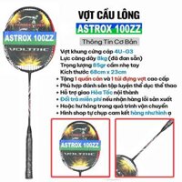 Vợt Cầu Lông 100ZZ Căng Sẵn 8kg thân Carbon + Tặng Cuốn Cán Và Bao Đựng Vợt