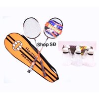 vợt cầu lông 7725 và 6 cầu nhựa trắng