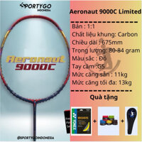 Vợt cầu lông Aeronaut 9000C Limited có khe gió căng sẵn 11-12kg, tặng kèm quấn cán + bao vợt và in logo theo yêu cầu